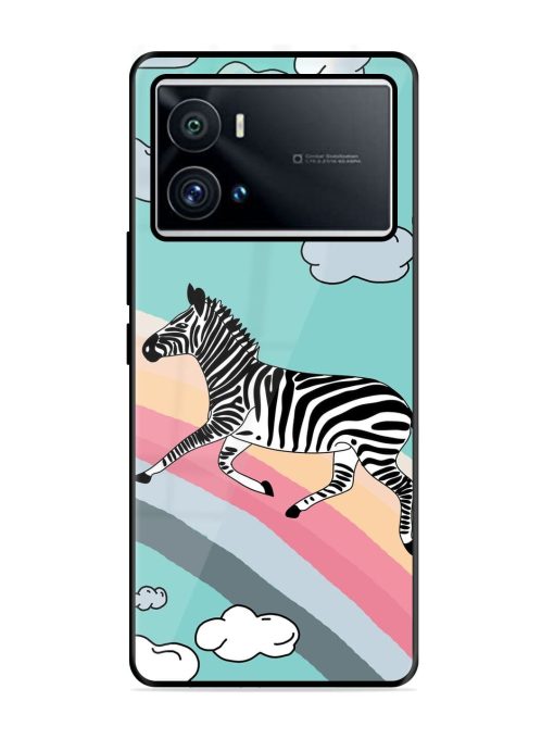 Zebra On A Rainbow Glossy Soft Edge Case for Iqoo 9 Pro Chachhi