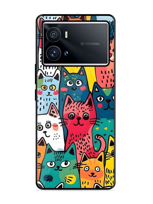 Feline Frenzy Glossy Soft Edge Case for Iqoo 9 Pro Chachhi