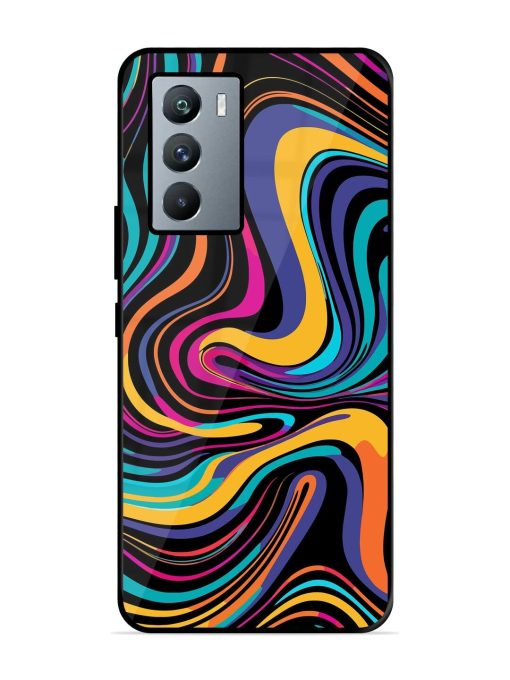 Psychedelic Swirl Glossy Soft Edge Case for Iqoo 9 Se (5G) Chachhi