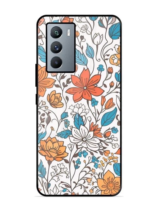 Floral Symphony Glossy Soft Edge Case for Iqoo 9 Se (5G) Chachhi