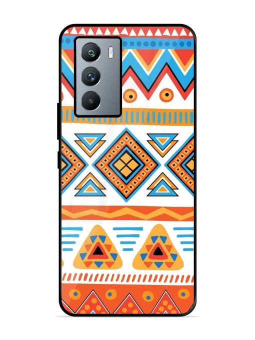 Vibrant Tribal Pattern Glossy Soft Edge Case for Iqoo 9 Se (5G) Chachhi