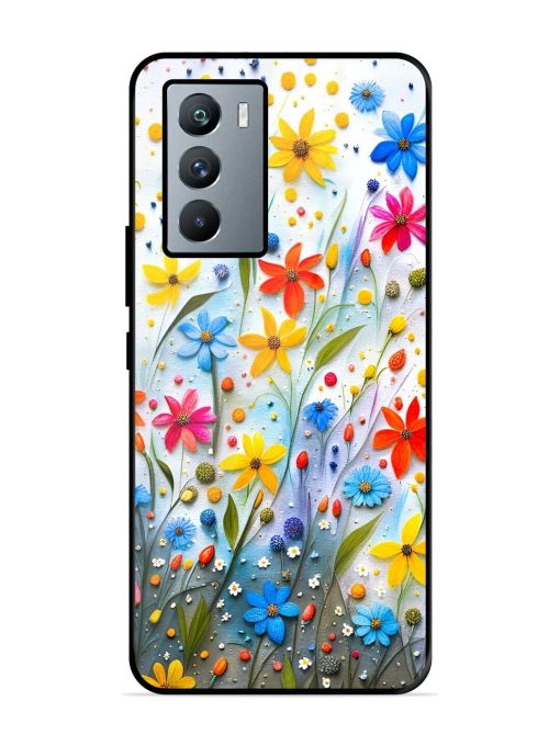 Vibrant Floral Glossy Soft Edge Case for Iqoo 9 Se (5G) Chachhi