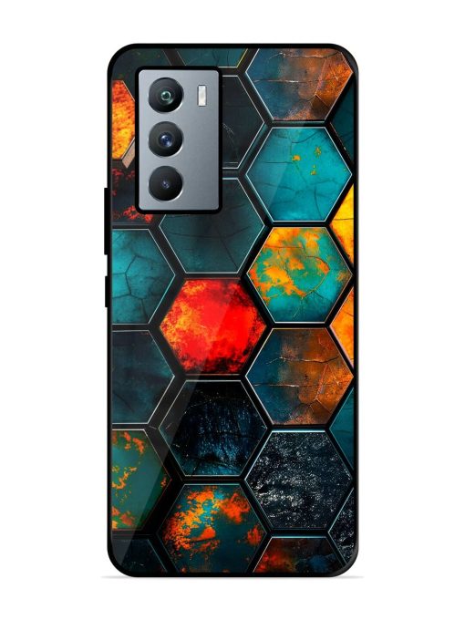 Hexagon Hive Glossy Soft Edge Case for Iqoo 9 Se (5G) Chachhi