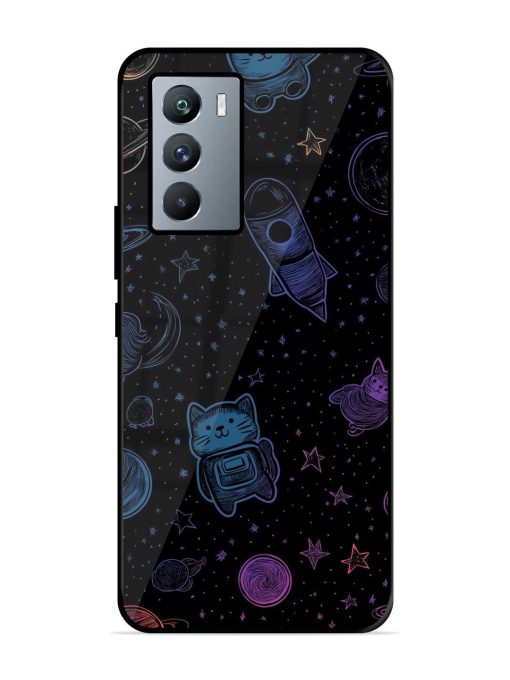 Cosmic Cat Chaos Glossy Soft Edge Case for Iqoo 9 Se (5G) Chachhi