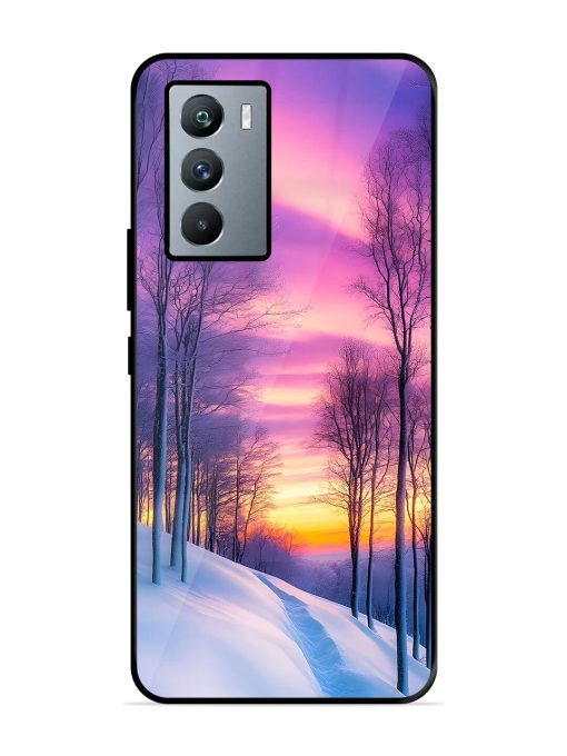 Winter'S Purple Haze Glossy Soft Edge Case for Iqoo 9 Se (5G) Chachhi