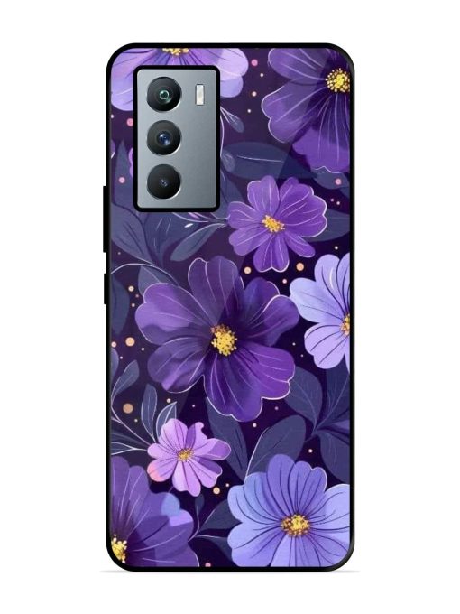 Purple Paradise Glossy Soft Edge Case for Iqoo 9 Se (5G) Chachhi