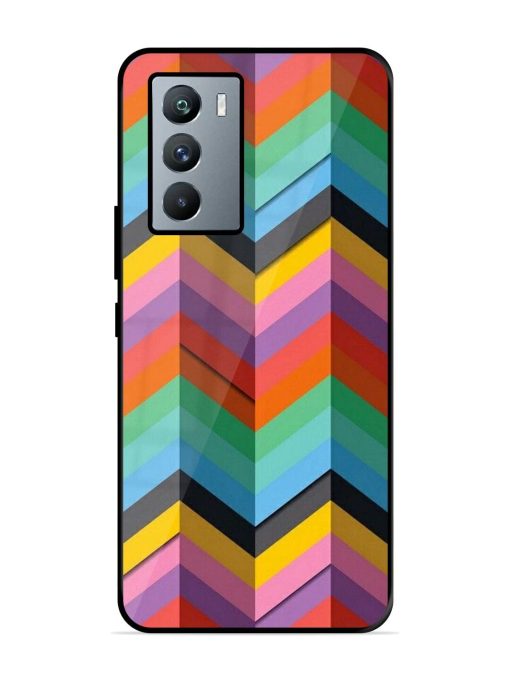 Colorful Zigzag Glossy Soft Edge Case for Iqoo 9 Se (5G) Chachhi