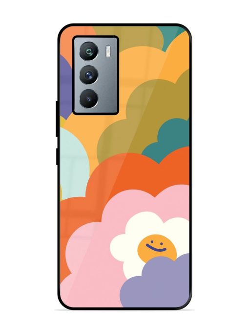 Happy Flower Power Glossy Soft Edge Case for Iqoo 9 Se (5G) Chachhi