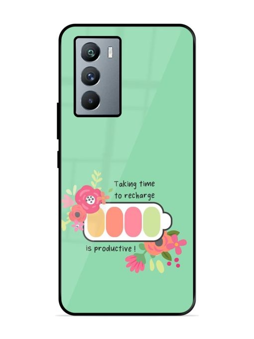 Recharge And Bloom Glossy Soft Edge Case for Iqoo 9 Se (5G) Chachhi