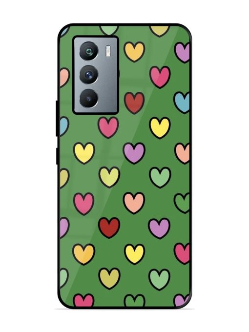 Rainbow Heart Parade Glossy Soft Edge Case for Iqoo 9 Se (5G) Chachhi