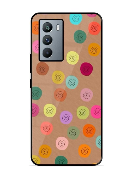 Swirly Dots On Kraft Glossy Soft Edge Case for Iqoo 9 Se (5G) Chachhi