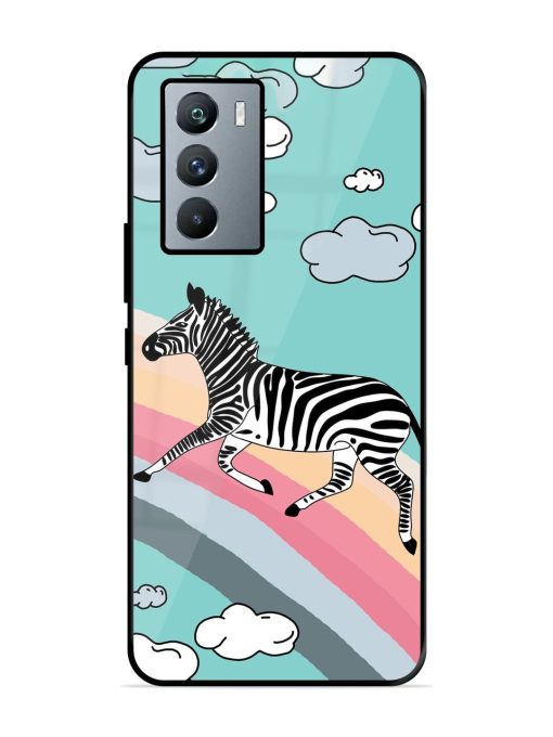 Zebra On A Rainbow Glossy Soft Edge Case for Iqoo 9 Se (5G) Chachhi