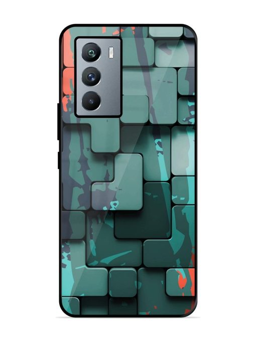 Abstract Geometric Mosaic Glossy Soft Edge Case for Iqoo 9 Se (5G) Chachhi