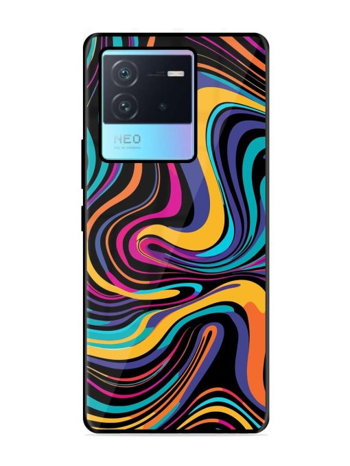 Psychedelic Swirl Glossy Soft Edge Case for Iqoo Neo 6 (5G) Chachhi