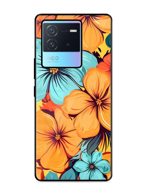 Tropical Bloom Glossy Soft Edge Case for Iqoo Neo 6 (5G) Chachhi