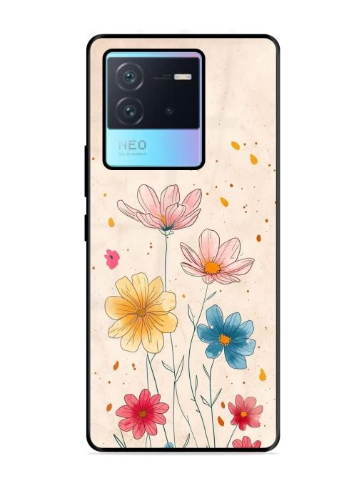 Delicate Bloom Glossy Soft Edge Case for Iqoo Neo 6 (5G) Chachhi