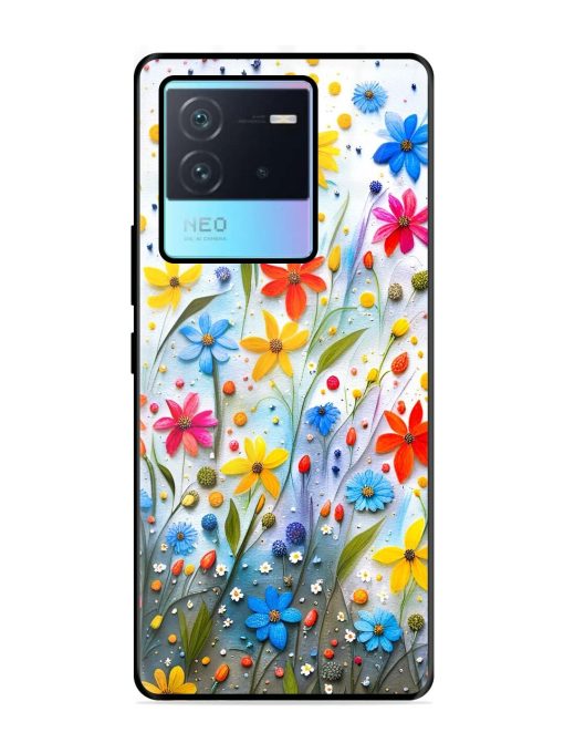 Vibrant Floral Glossy Soft Edge Case for Iqoo Neo 6 (5G) Chachhi