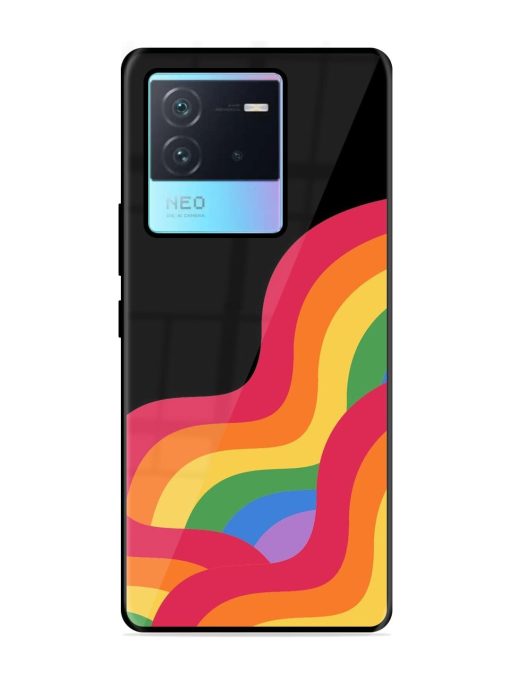 Wavy Rainbow Glossy Soft Edge Case for Iqoo Neo 6 (5G) Chachhi