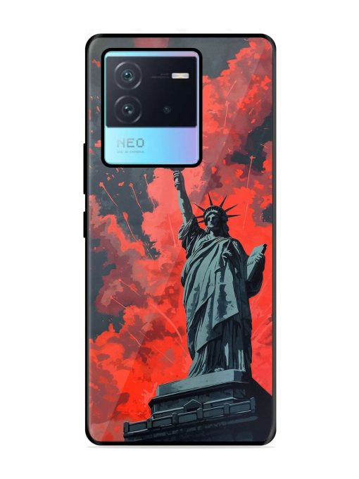 Lady Liberty'S Firework Finale Glossy Soft Edge Case for Iqoo Neo 6 (5G) Chachhi