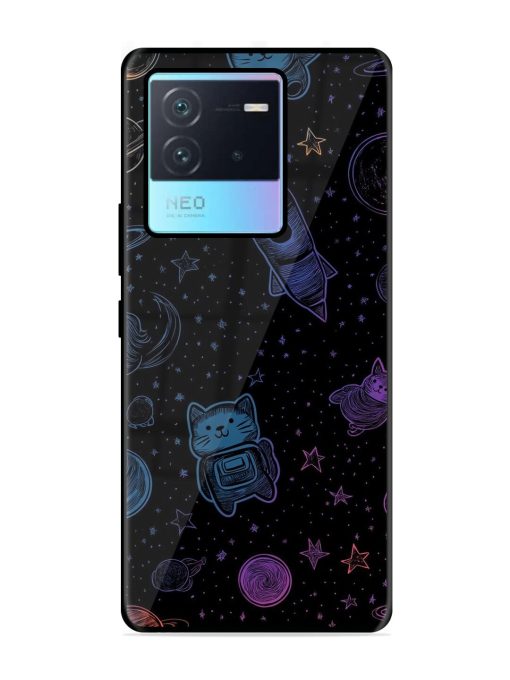 Cosmic Cat Chaos Glossy Soft Edge Case for Iqoo Neo 6 (5G) Chachhi