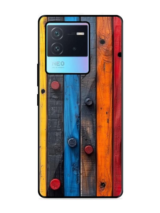 Rainbow Plank Glossy Soft Edge Case for Iqoo Neo 6 (5G) Chachhi