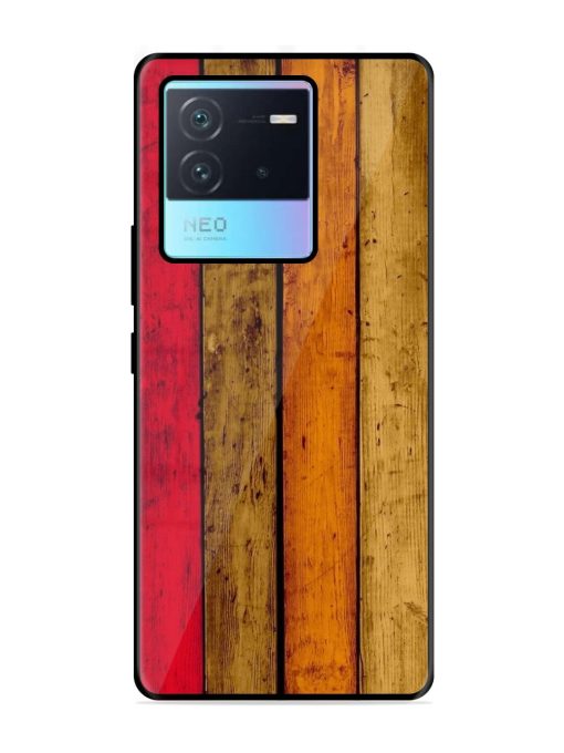 Colorful Woodgrain Glossy Soft Edge Case for Iqoo Neo 6 (5G) Chachhi