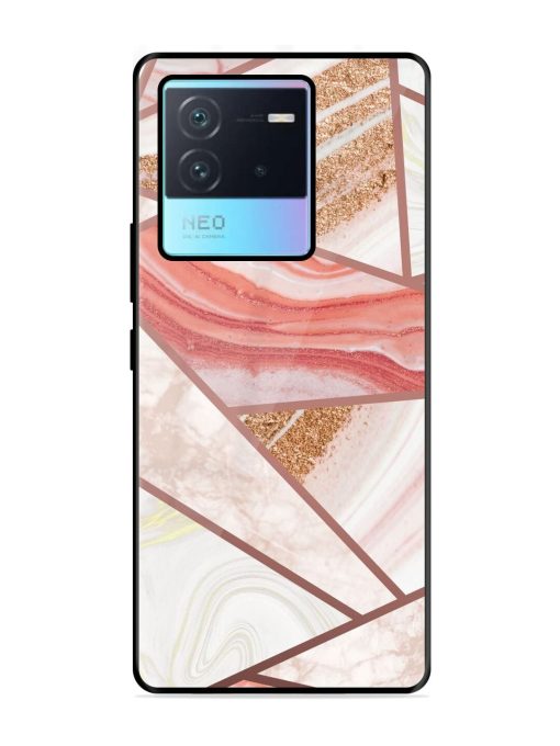 Rosy Mosaic Glossy Soft Edge Case for Iqoo Neo 6 (5G) Chachhi