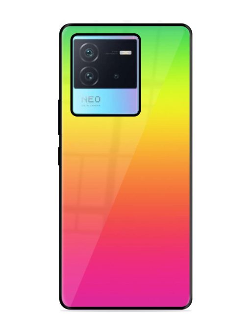 Rainbow Gradient Glossy Soft Edge Case for Iqoo Neo 6 (5G) Chachhi