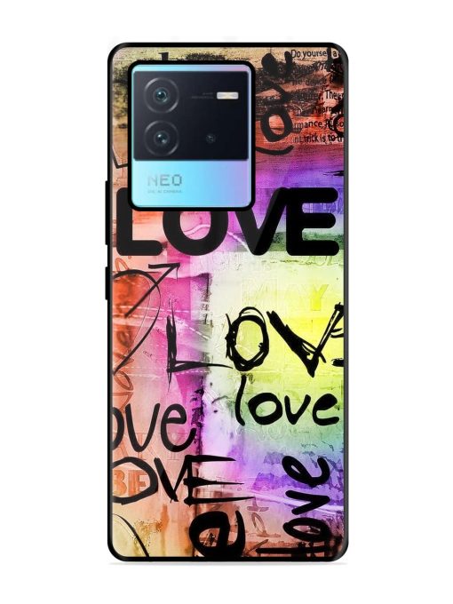 Love Graffiti Glossy Soft Edge Case for Iqoo Neo 6 (5G) Chachhi