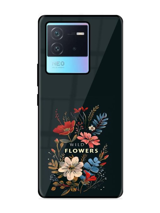 Dark Floral Glossy Soft Edge Case for Iqoo Neo 6 (5G) Chachhi