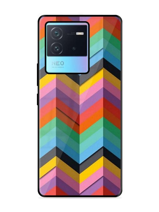 Colorful Zigzag Glossy Soft Edge Case for Iqoo Neo 6 (5G) Chachhi