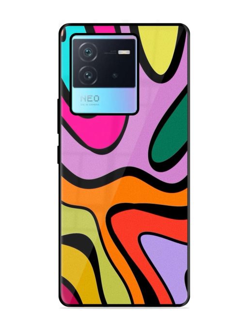 Groovy Swirls Glossy Soft Edge Case for Iqoo Neo 6 (5G) Chachhi