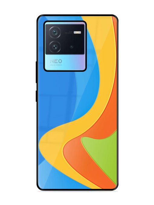 Curvy Color Cascade Glossy Soft Edge Case for Iqoo Neo 6 (5G) Chachhi