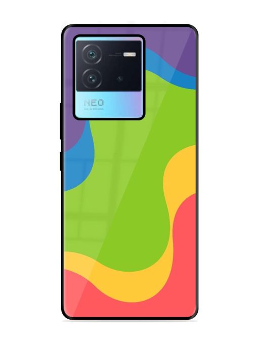 Wavy Rainbow Wonderland Glossy Soft Edge Case for Iqoo Neo 6 (5G) Chachhi