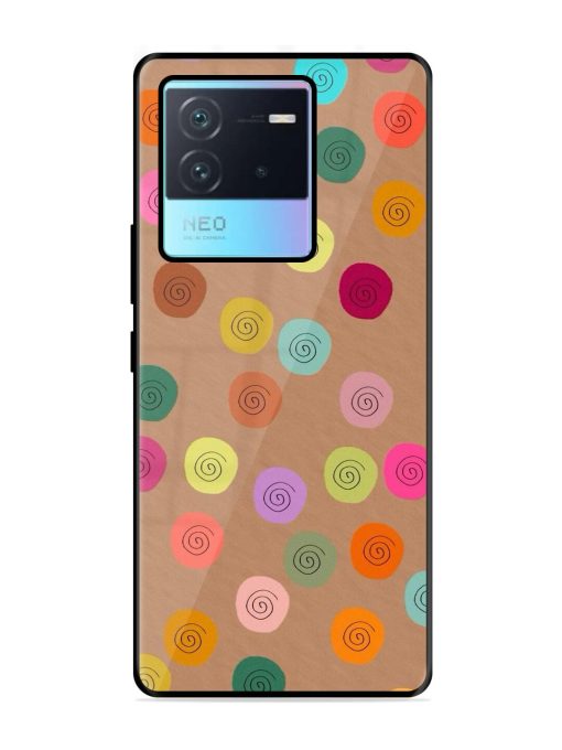 Swirly Dots On Kraft Glossy Soft Edge Case for Iqoo Neo 6 (5G) Chachhi