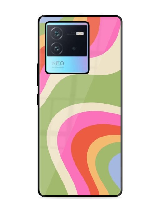 Wavy Rainbow Wonderland Glossy Soft Edge Case for Iqoo Neo 6 (5G) Chachhi