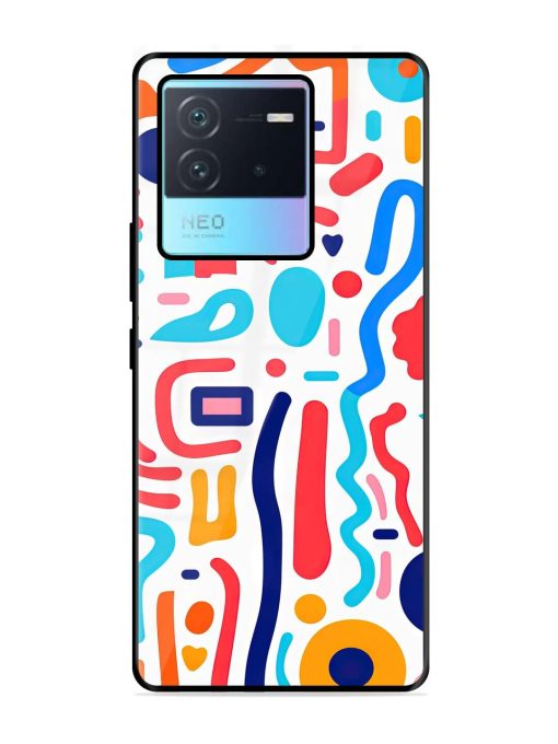 Whimsical Doodle Chaos Glossy Soft Edge Case for Iqoo Neo 6 (5G)