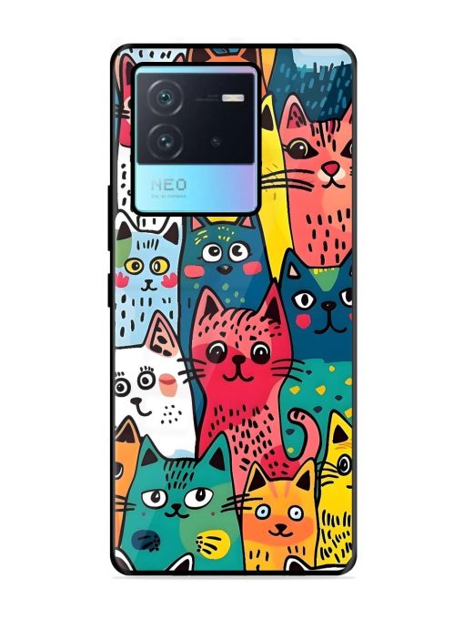 Feline Frenzy Glossy Soft Edge Case for Iqoo Neo 6 (5G) Chachhi