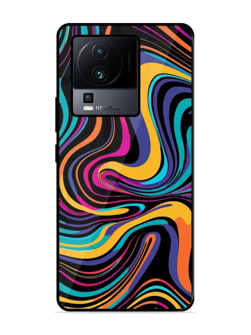 Psychedelic Swirl Glossy Soft Edge Case for Iqoo Neo 7 (5G) Chachhi