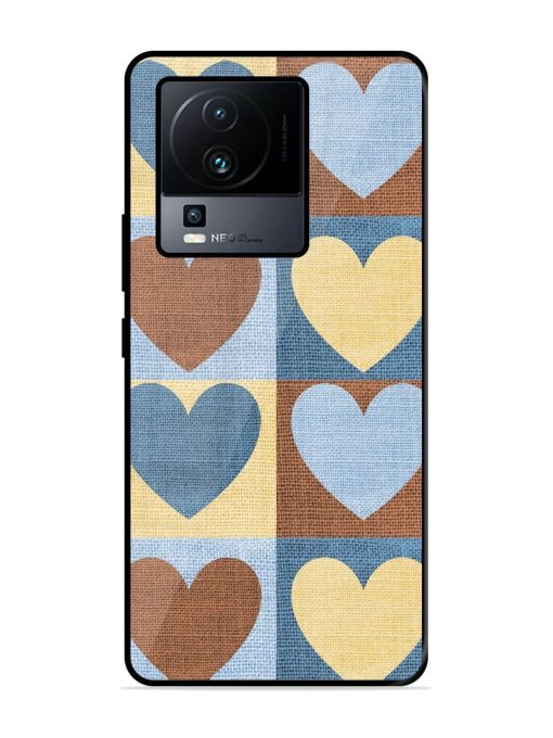 Hearts On Canvas Glossy Soft Edge Case for Iqoo Neo 7 (5G) Chachhi