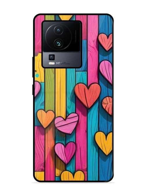 Rainbow Of Hearts Glossy Soft Edge Case for Iqoo Neo 7 (5G)