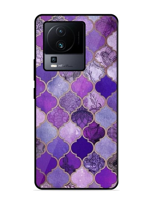 Purple Mosaic Magic Glossy Soft Edge Case for Iqoo Neo 7 (5G) Chachhi