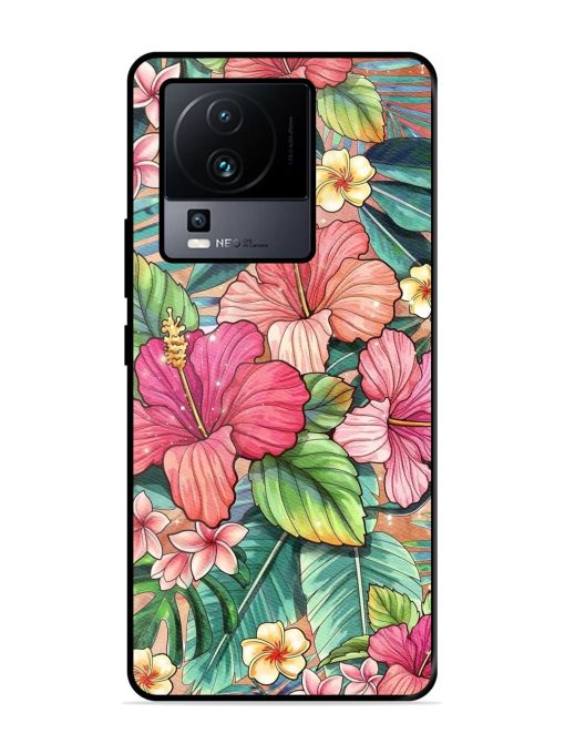 Tropical Tapestry Glossy Soft Edge Case for Iqoo Neo 7 (5G) Chachhi