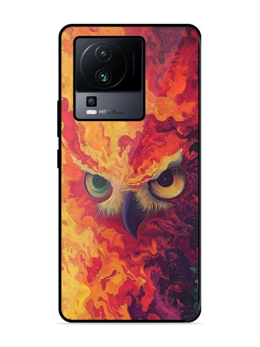 Fiery Owl Glossy Soft Edge Case for Iqoo Neo 7 (5G) Chachhi