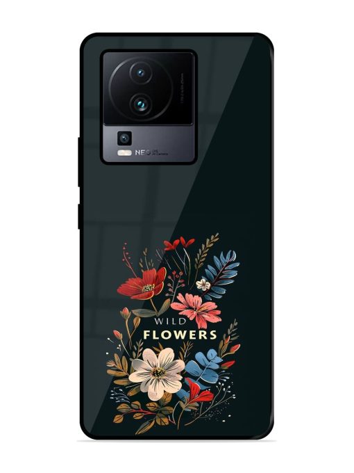 Dark Floral Glossy Soft Edge Case for Iqoo Neo 7 (5G) Chachhi