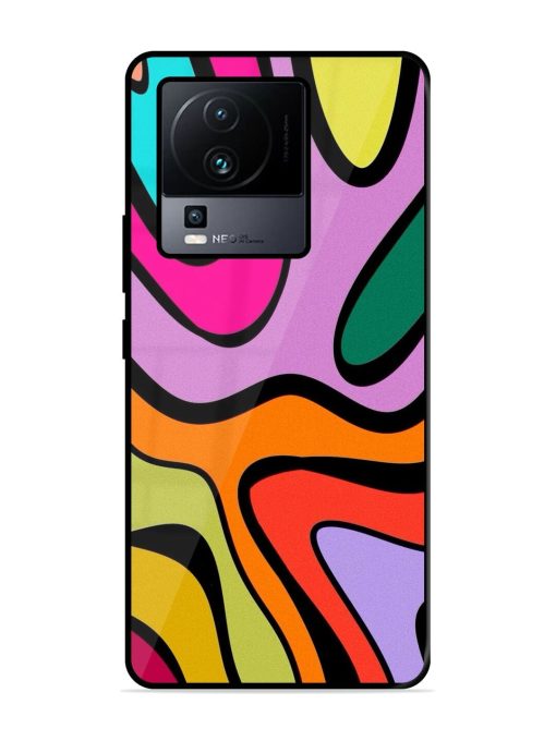 Groovy Swirls Glossy Soft Edge Case for Iqoo Neo 7 (5G) Chachhi