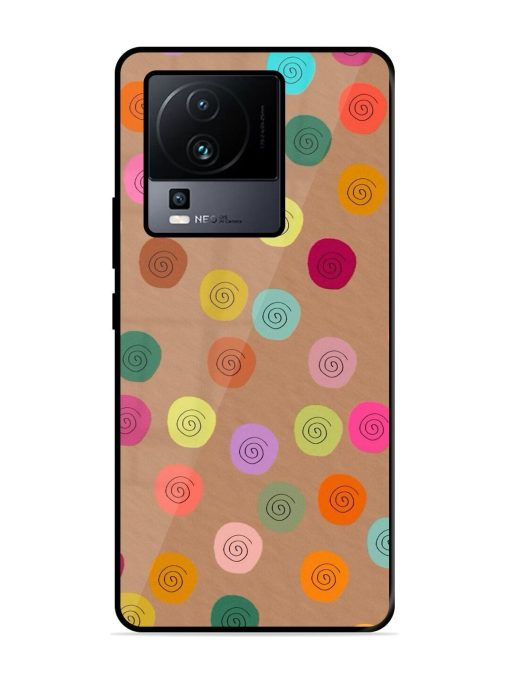 Swirly Dots On Kraft Glossy Soft Edge Case for Iqoo Neo 7 (5G) Chachhi