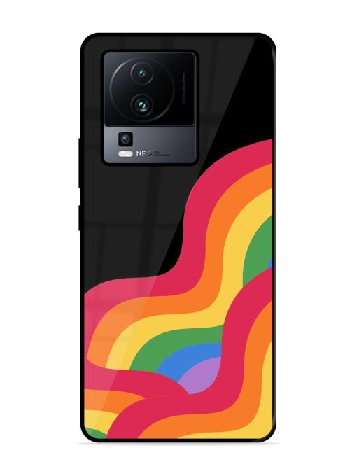 Wavy Rainbow Glossy Soft Edge Case for Iqoo Neo 7 Pro (5G) Chachhi