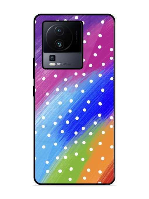 Rainbow Polka Dot Dream Glossy Soft Edge Case for Iqoo Neo 7 Pro (5G) Chachhi