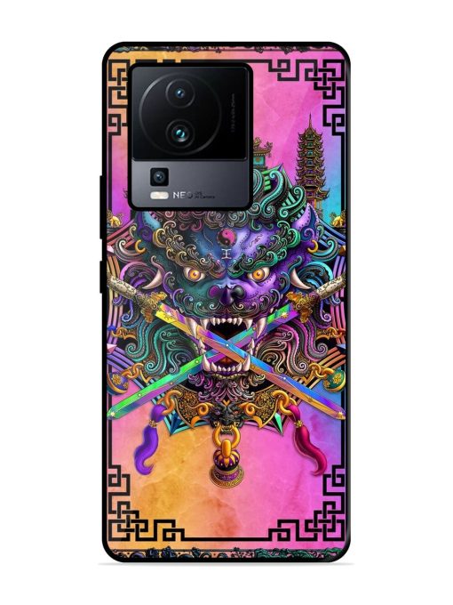 Psychedelic Fu Dog Tapestry Glossy Soft Edge Case for Iqoo Neo 7 Pro (5G) Chachhi